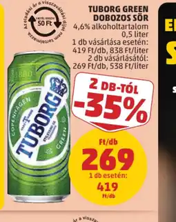 PENNY Tuborg Green Dobozos Sör ajánlat