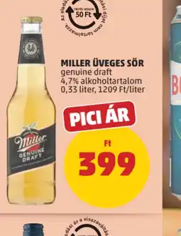 PENNY Miller Üveges Sör ajánlat