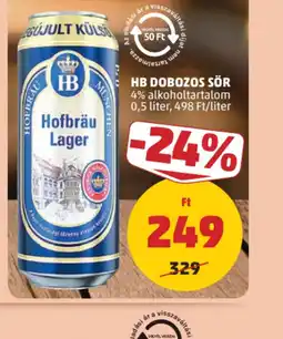 PENNY HB dobozos sör ajánlat