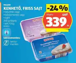 ALDI Milsani Kenhető, Friss Sajt ajánlat
