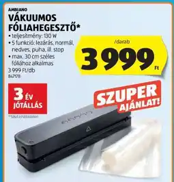 ALDI Ambiano Vákuumos Fóliahegesztő ajánlat