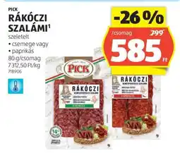 ALDI PICK Rákóczi szalámi ajánlat