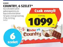 ALDI Kinder Country, 6 szelet ajánlat