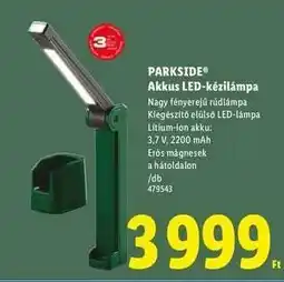 Lidl PARKSIDE Akkus LED-kézilámpa ajánlat