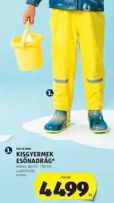 ALDI Lily & Dan Kisgyermek Esőnadrág ajánlat
