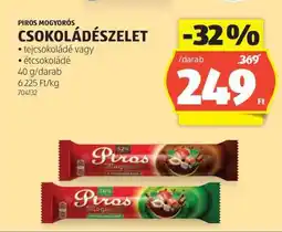 ALDI PIROS MOGYORÓS CSOKOLÁDÉSZELET ajánlat
