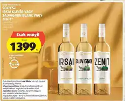 ALDI Soltész Irsai Olivér vagy Sauvignon Blanc vagy Zenit ajánlat