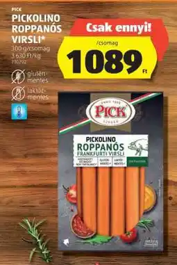 ALDI Pick Pickolino roppanós virsli ajánlat