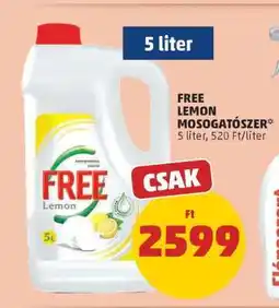 PENNY FREE Lemon Mosogatószer ajánlat