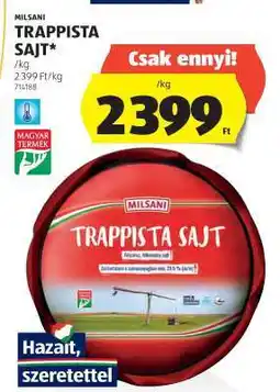 ALDI Milsani Trappista Sajt ajánlat