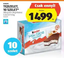 ALDI Kinder Tejszelet, 10 szelet ajánlat