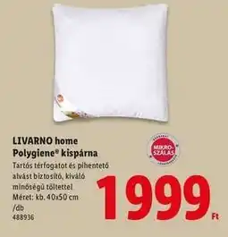 Lidl LIVARNO HOME Polygiene kispárna ajánlat