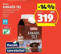 ALDI Milsani Kakaós Tej ajánlat