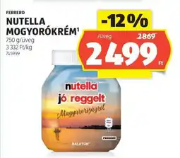 ALDI Nutella mogyorókrém ajánlat