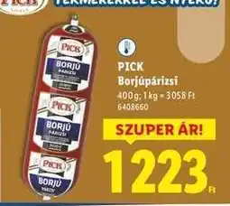 Lidl PICK Borjúpárizsi ajánlat
