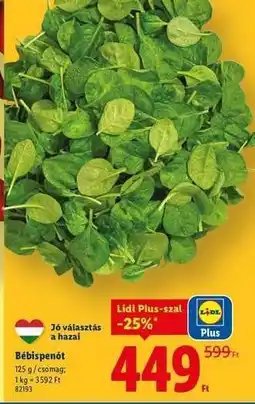 Lidl Bébispinót ajánlat