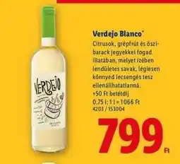 Lidl Verdejo Blanco ajánlat