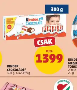 PENNY Kinder Csokoládé ajánlat