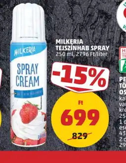 PENNY Milkéria Tejszínhab Spray ajánlat