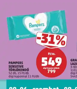 PENNY Pampers Sensitive Törlőkendő ajánlat