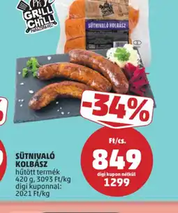 PENNY Grill & Chill Sütnival Kolbász ajánlat