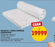 PENNY Naturtex 7 znás memria fedőmatrac ajánlat