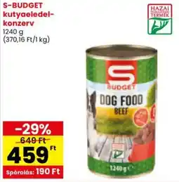 Spar S-BUDGET kutyaeledel-konzerv ajánlat