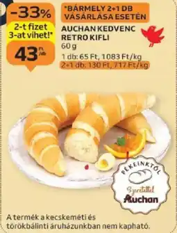 Auchan Auchan Kedvenc retro kifli ajánlat