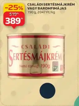 Auchan Családi Sertésmájkrém vagy Baromfimájas ajánlat