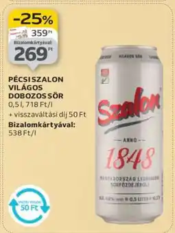 Auchan Pécsi Szalon Világos Dobozos Sör ajánlat