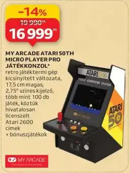 Auchan MY ARCADE ATARI 50TH MICRO PLAYER PRO JÁTÉKKONZOL ajánlat