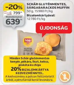 Auchan SCHÄR GLUTÉNMENTES, SÁRGABARACKOS MUFFIN ajánlat