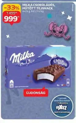 Auchan MILKA CSOKOLÁDÉS, HŰTÖTT TEJSNACK ajánlat