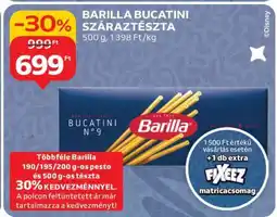 Auchan BARILLA BUCATINI SZÁRAZTÉSZTA ajánlat