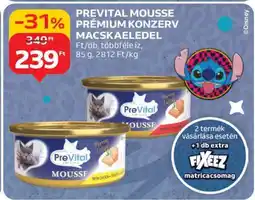 Auchan PREVITAL MOUSSE PRÉMIUM KONZERV MACSKAELEDEL ajánlat