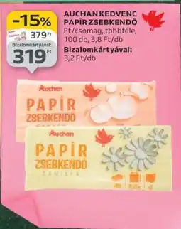 Auchan AUCHAN KEDVENC PAPÍR ZSEBKENDŐ ajánlat