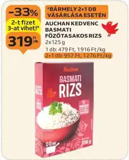 Auchan AUCHAN KEDVENC BASMATI FŐZŐTASKOS RIZS ajánlat