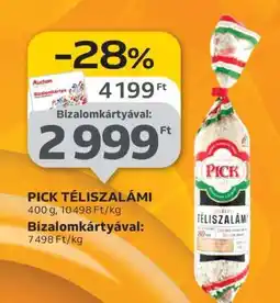 Auchan PICK Téliszalámi ajánlat
