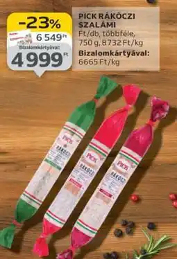 Auchan PICK Rákóczi szalámi ajánlat
