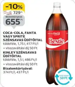Auchan Coca-Cola, Fanta vagy Sprite szénsavas üdítőital ajánlat