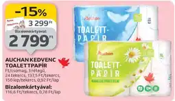 Auchan AUCHAN KEDVENC TOALETTPAPÍR ajánlat