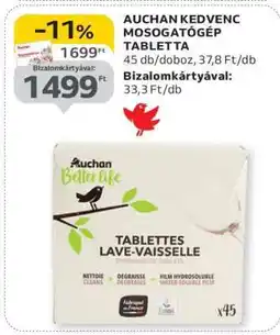 Auchan AUCHAN KEDVENC MOSOGATÓGÉP TABLETTA ajánlat