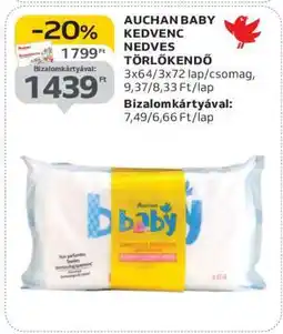 Auchan Auchan Baby Kedvenc Nedves Törlőkendő ajánlat