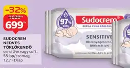 Auchan Sudocrem nedves törlőkendő ajánlat