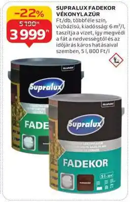 Auchan SUPRALUX FADEKOR VÉKONYLAZÚR ajánlat