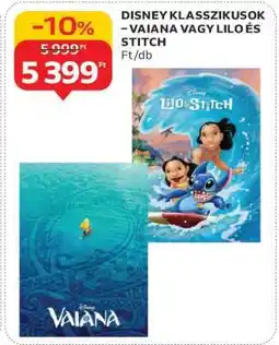 Auchan DISNEY KLASSZIKUSOK – VAIANA VAGY LILO ÉS STITCH ajánlat