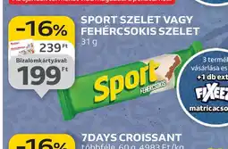 Auchan Sport szelet vagy Fehércsokis szelet ajánlat