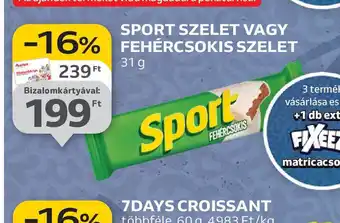 Auchan Sport szelet vagy Fehércsokis szelet ajánlat