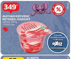 Auchan Auchan Kedvenc Réteges Joghurt ajánlat