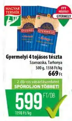 Coop Gyermelyi 4 tojásos tészta ajánlat